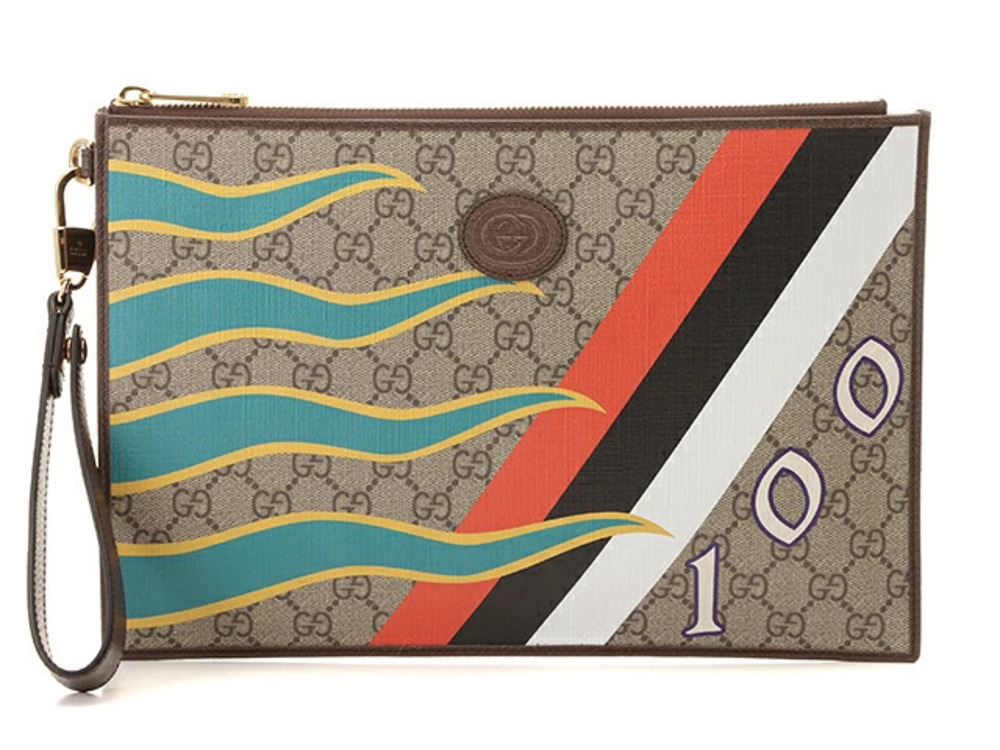 Gucci Interlocking GG Supreme Clutch Bag CENTUM